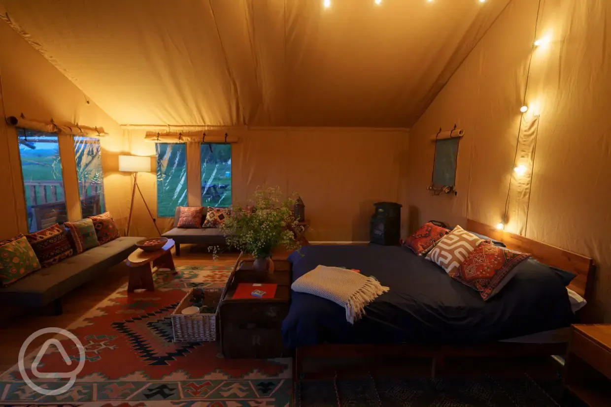 Safari tents interior