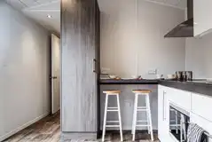 Shepherd's hut kitchen