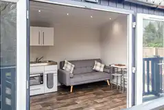 Shepherd's hut interior