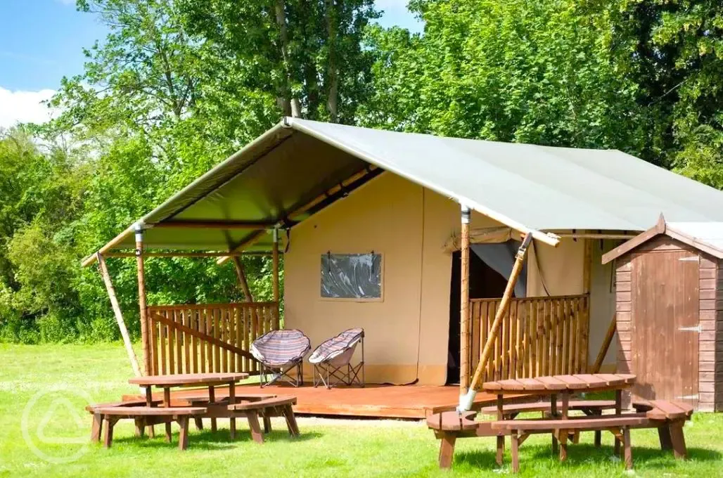 Safari tent exterior 