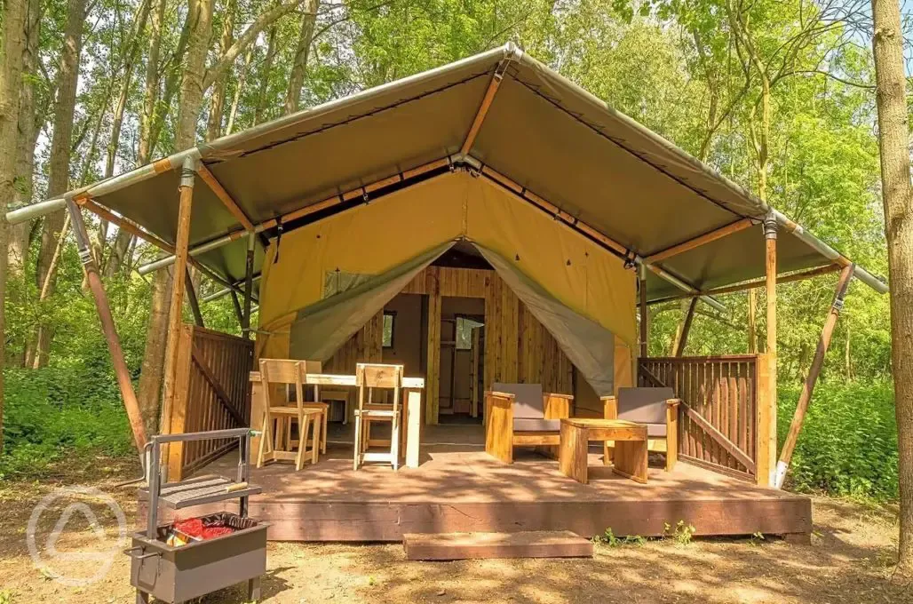 Safari tent exterior
