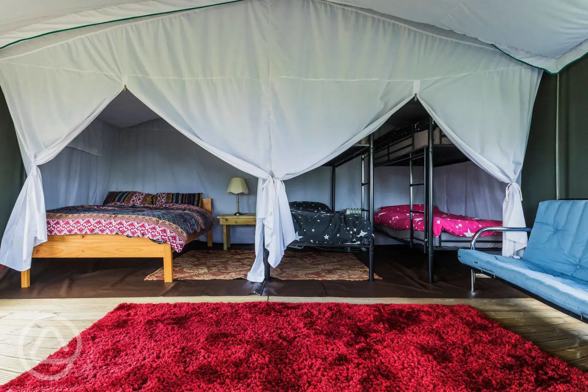 Tent bedding interior