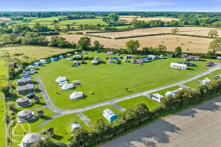 Aerial of the campsite