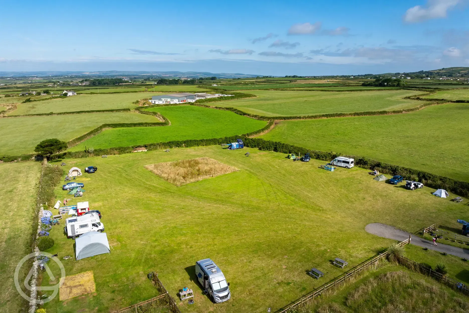 Camping field aerial