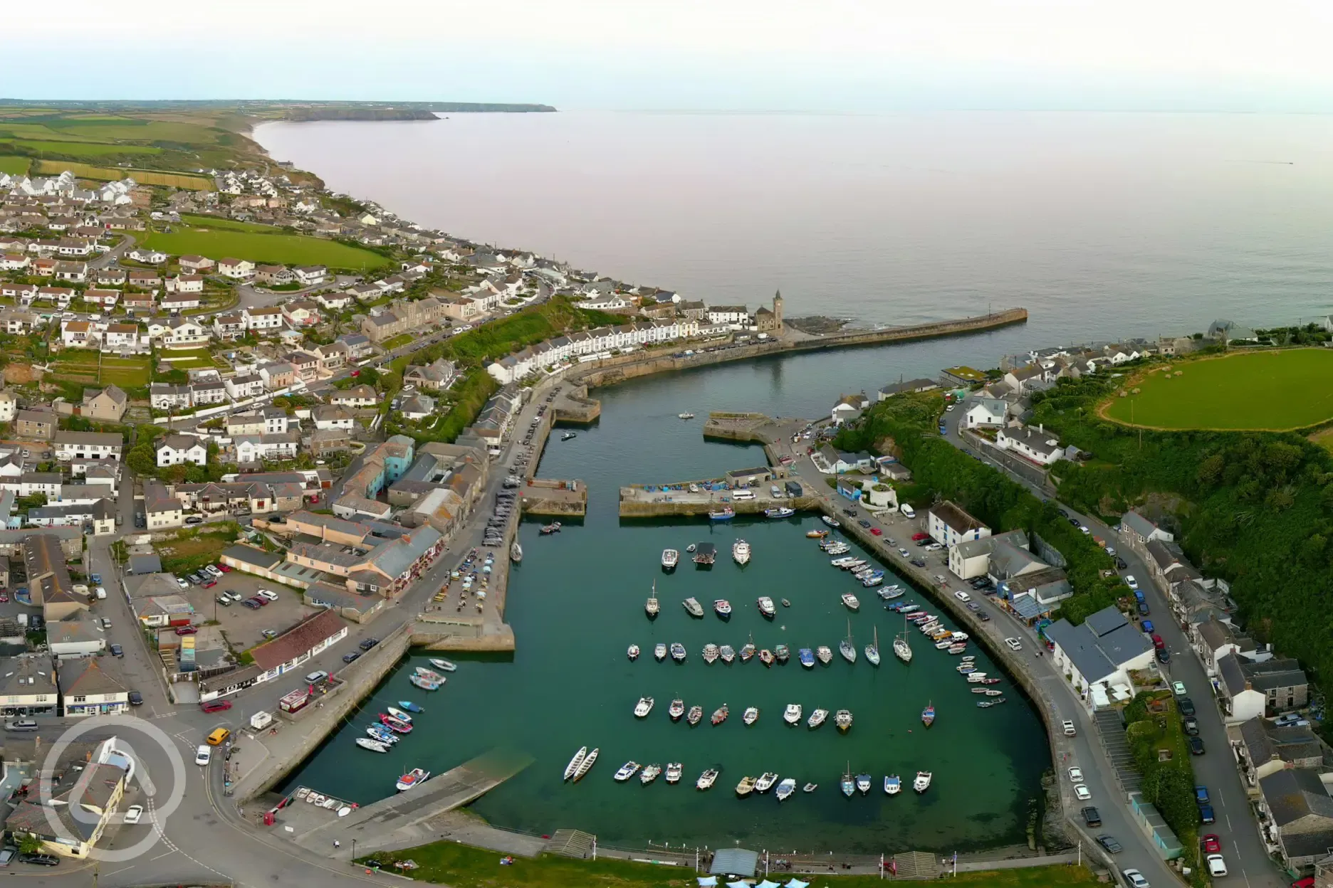 Aerial view Porthleven 