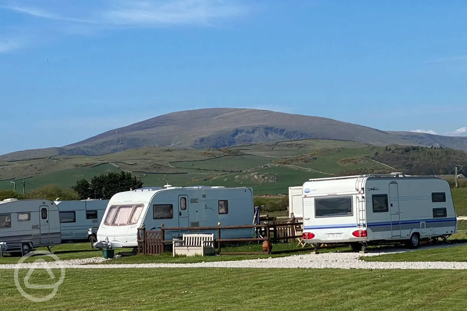 Electric hardstanding pitches at Harbour Lights with 10 amp hook up 