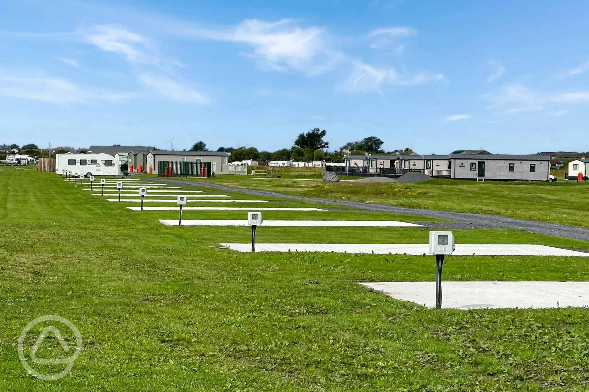 Electric hardstanding pitches with 10 amp hook up (7m x 3.5m) 