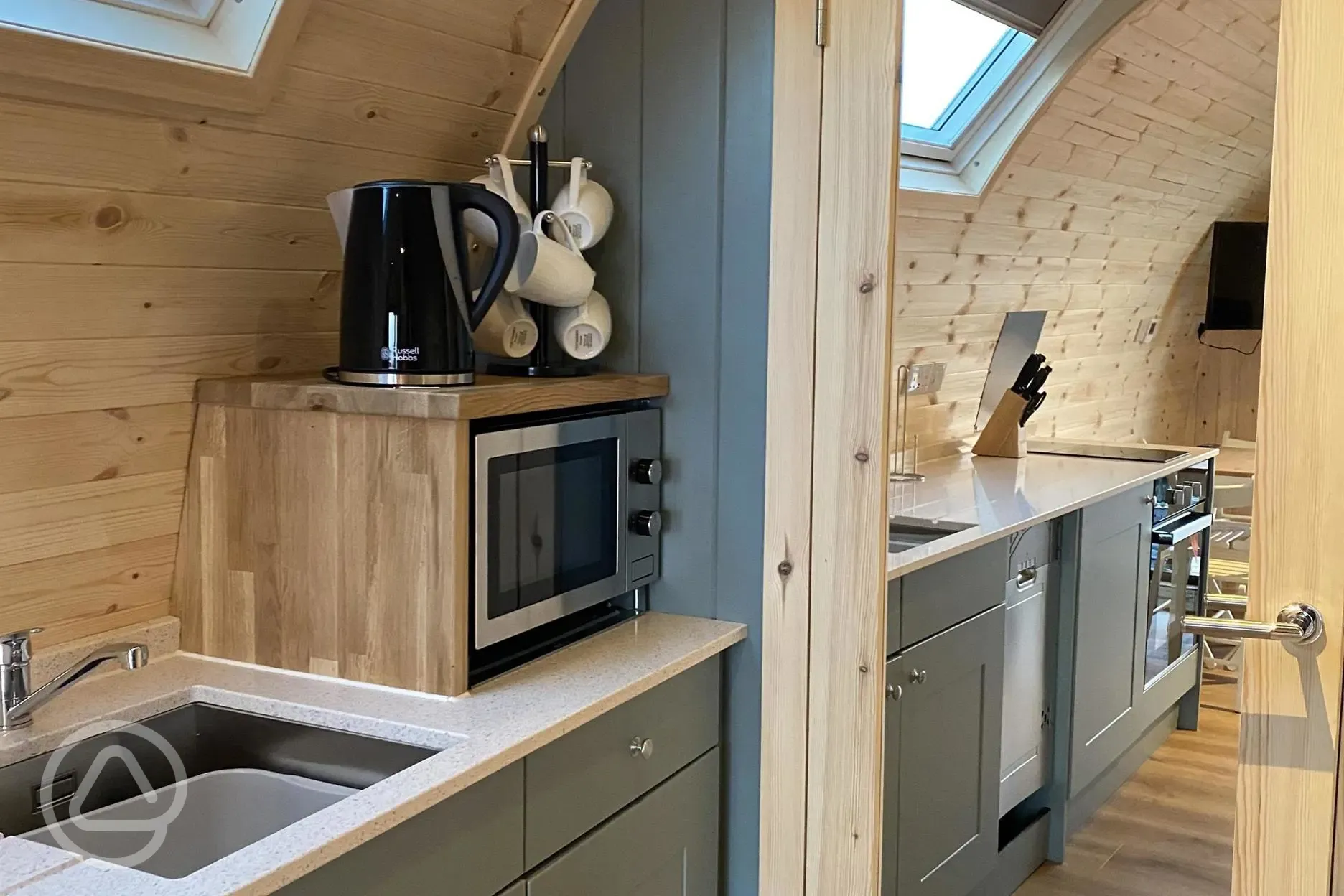 Mega ensuite glamping pod interior