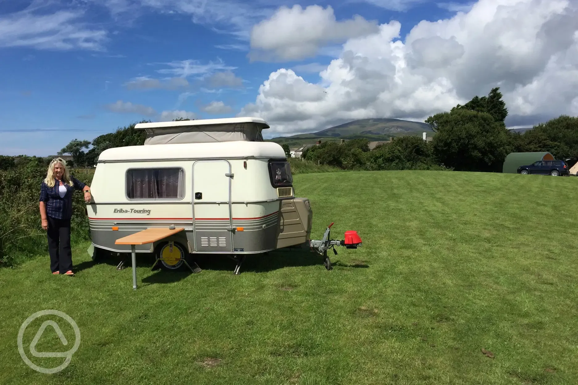 Caravan on non electric grass pitches (7m x 3.5m)