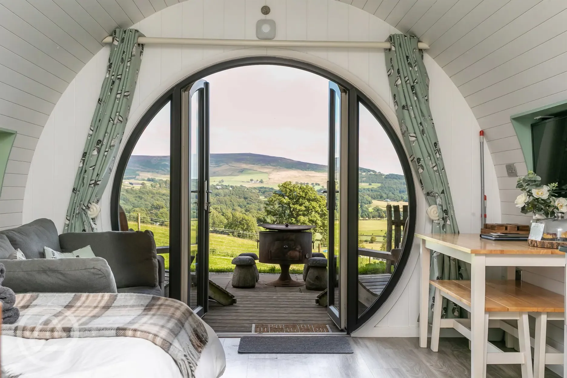 Luxury timber pod view