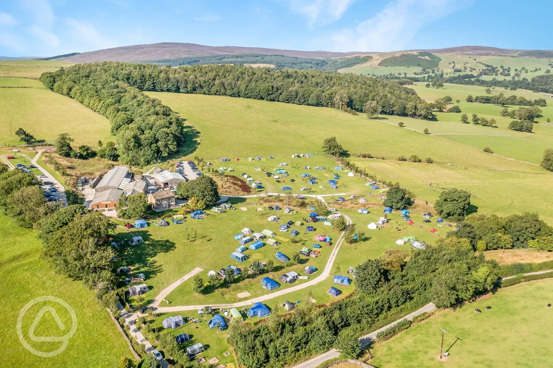 Aerial of the campsite