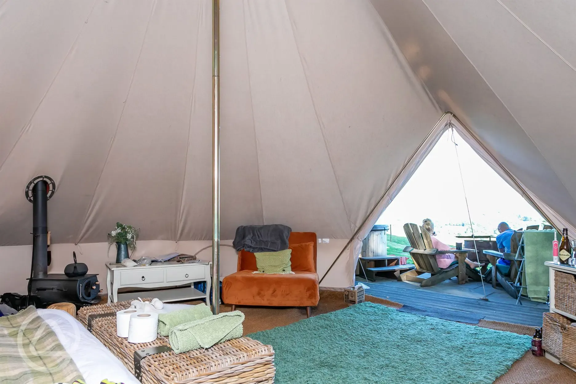 Luxury bell tent interior