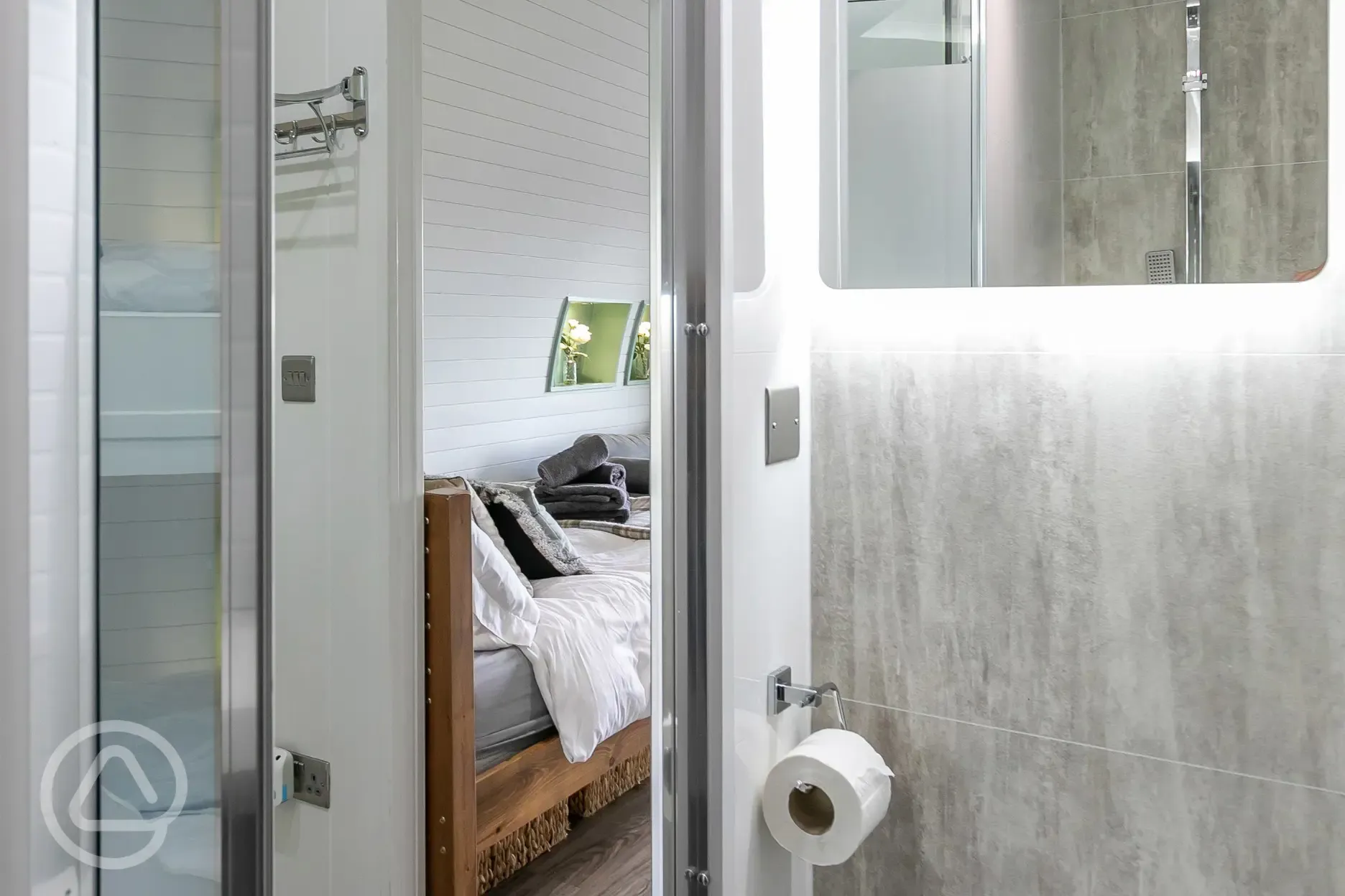 Luxury timber pod ensuite