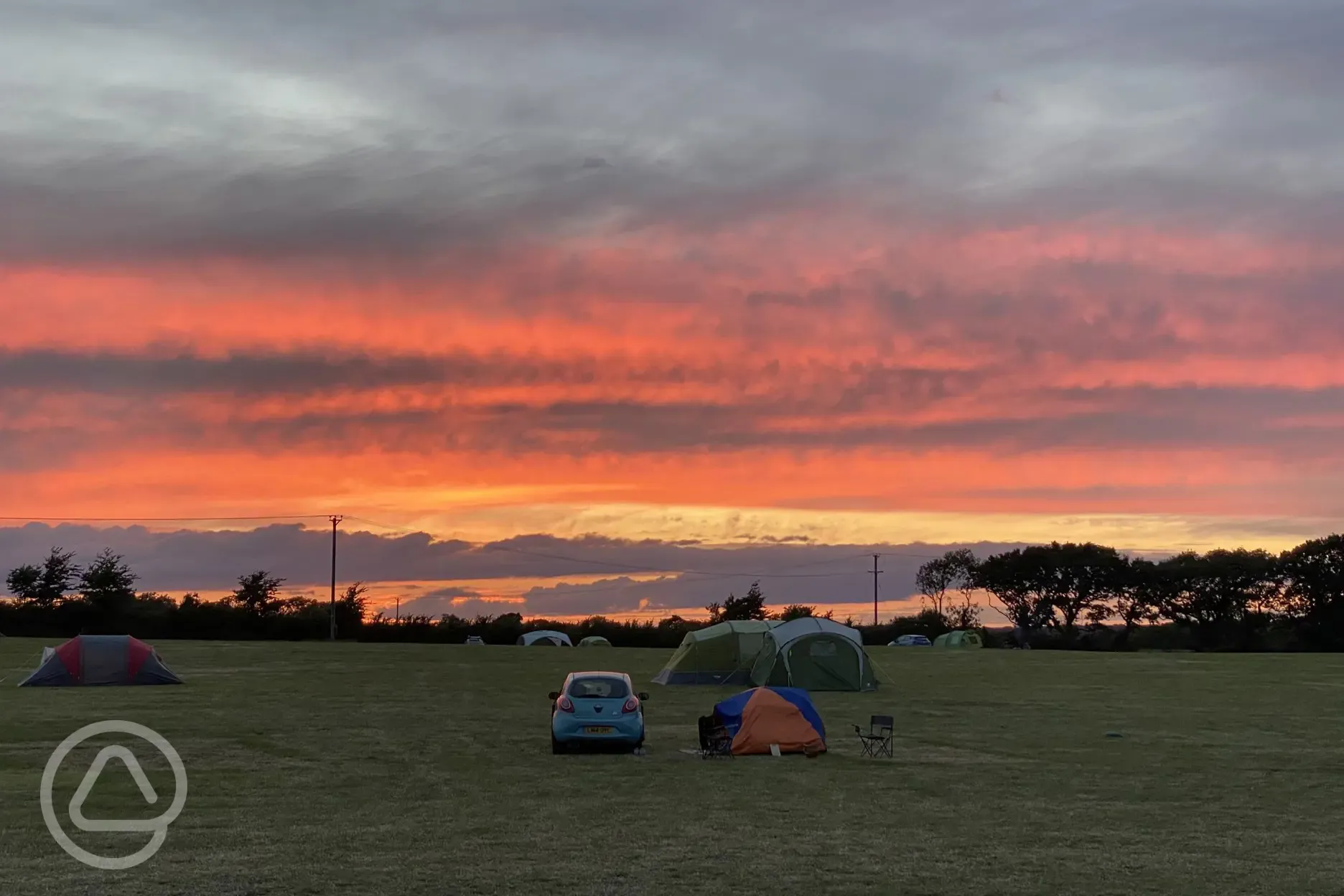 Sunset at the site