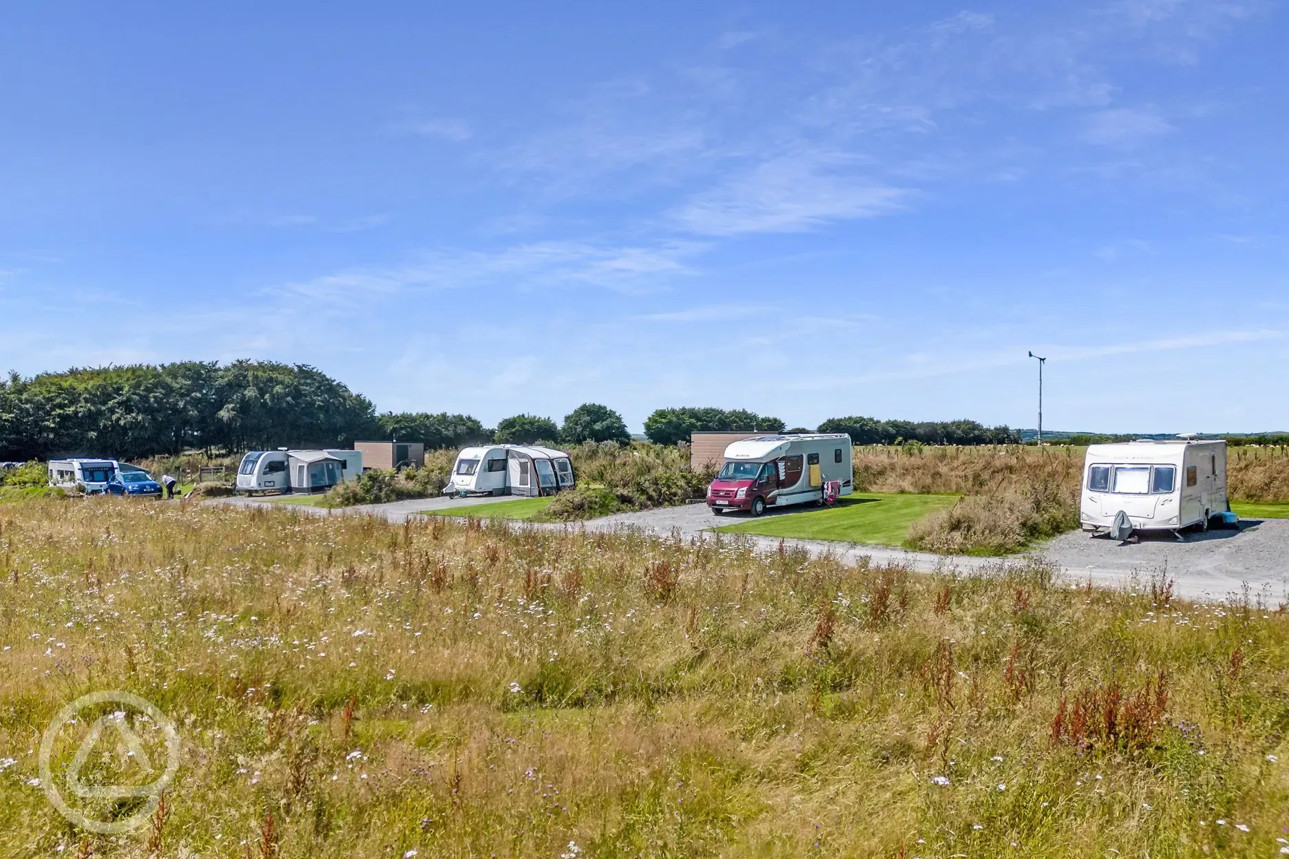 Fully serviced hardstanding pitches beside the ensuite premier pitches