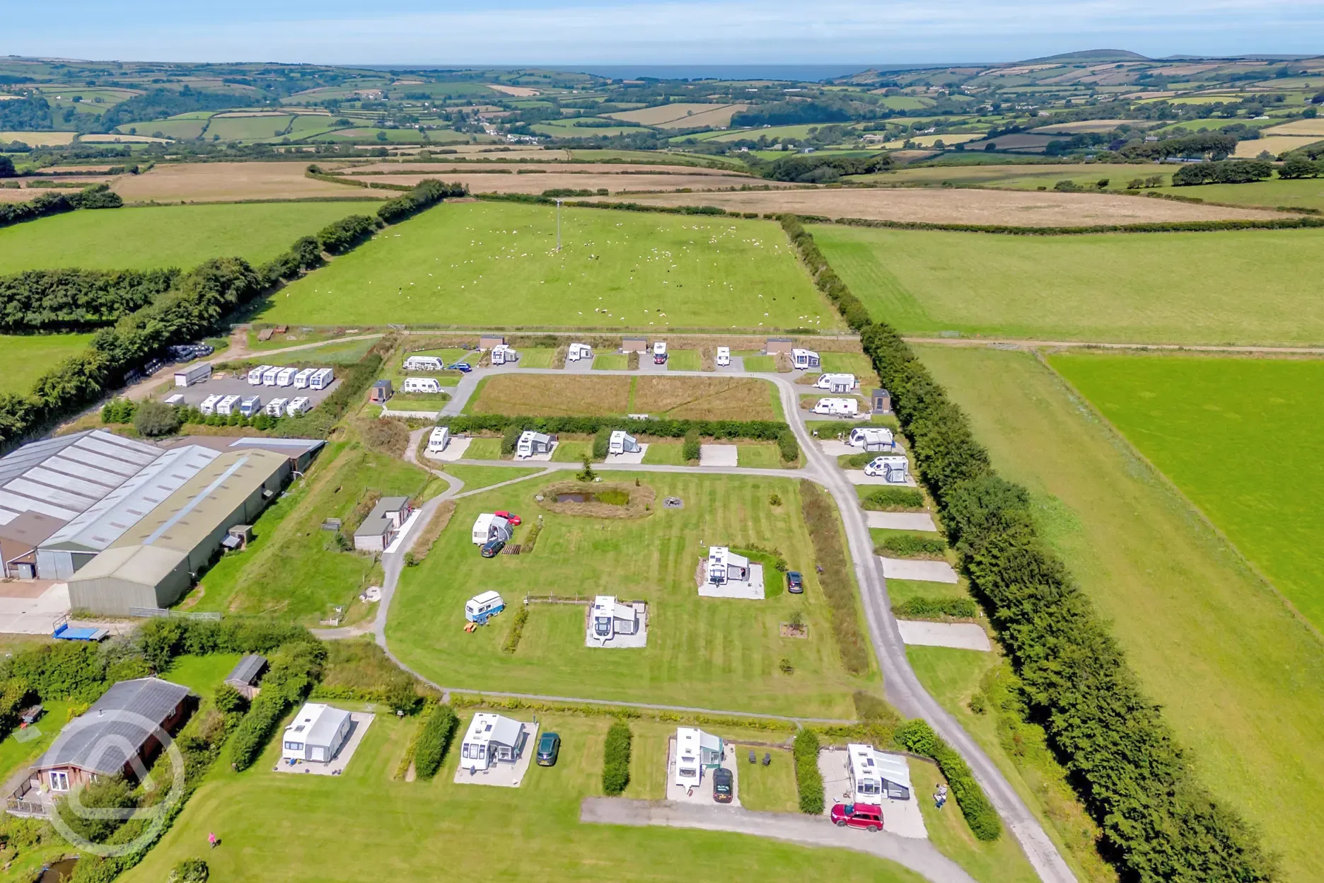 Aerial of the campsite