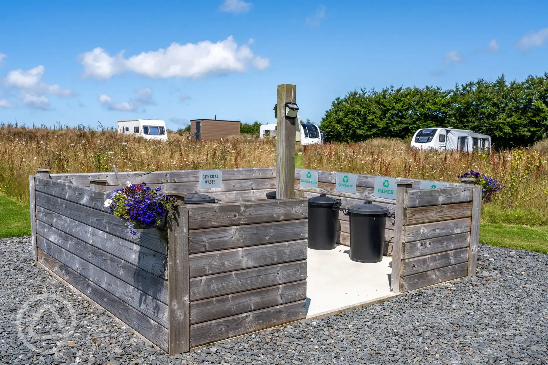General waste bins at Hallsdown Farm