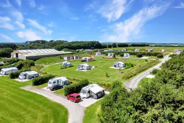 Aerial of Hallsdown Farm Touring Park