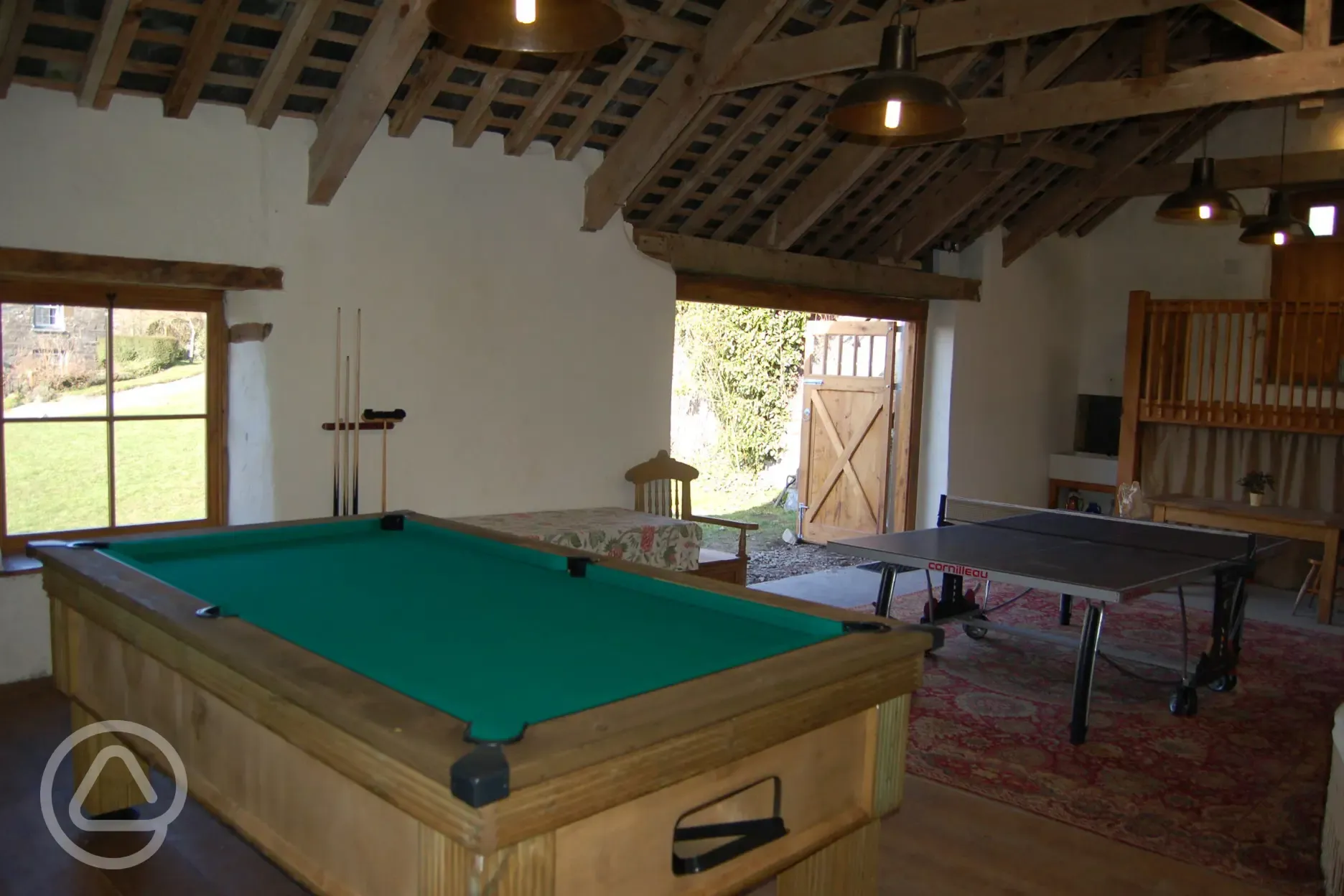 The Games barn, pool, table tennis, darts