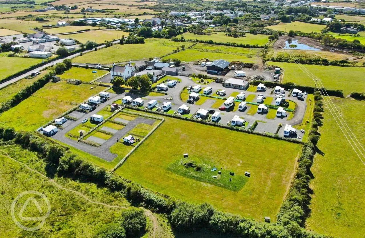 Aerial of the campsite