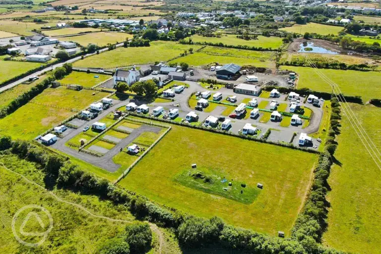 Aerial of the campsite