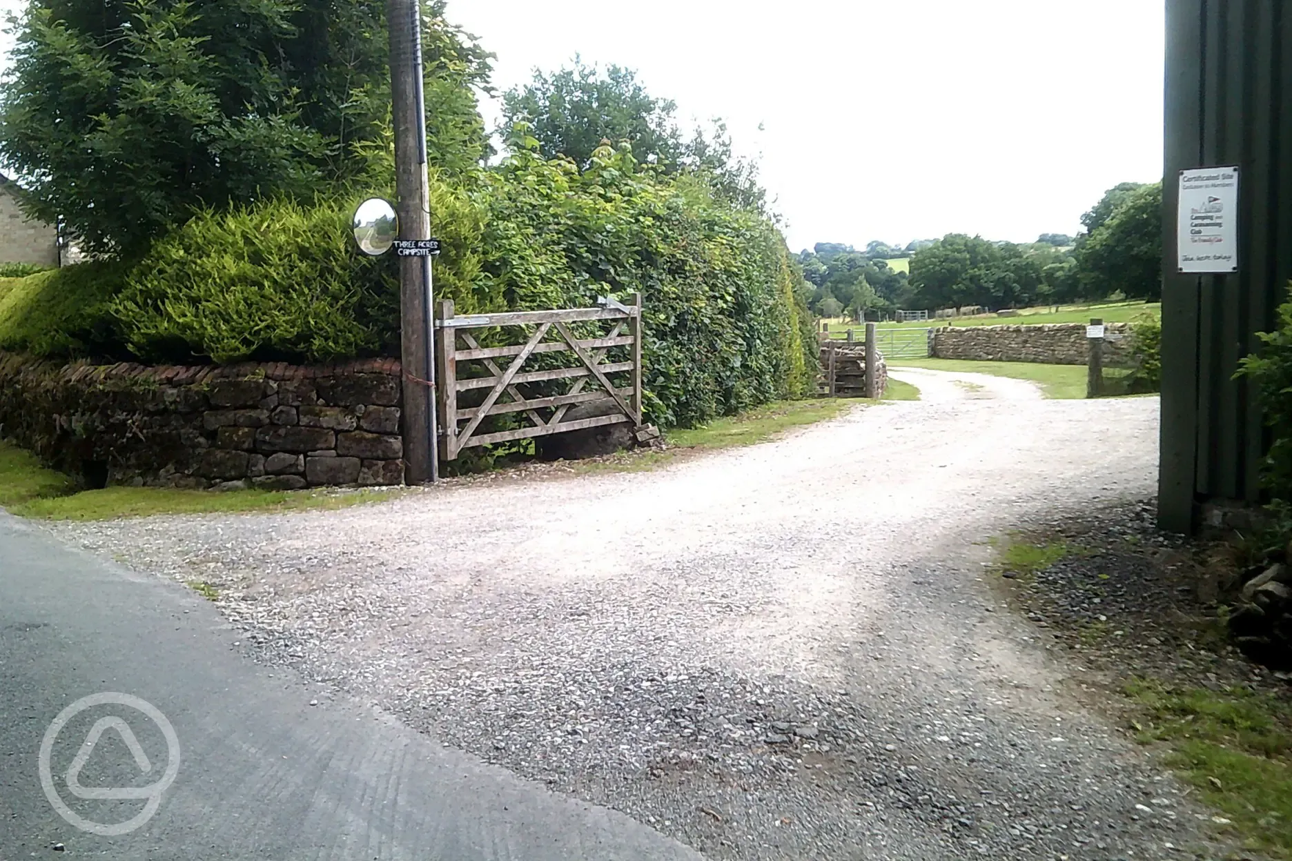 entrance off Staupes Road