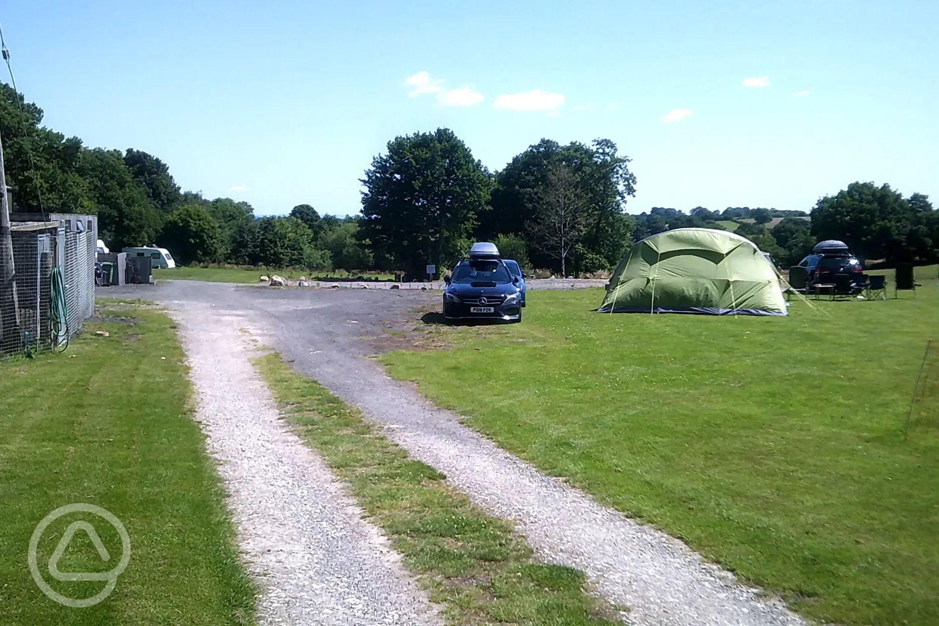 drive down to the campsite