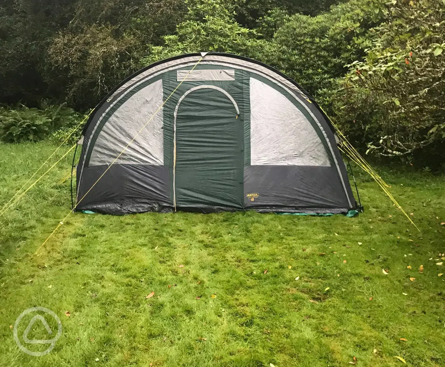 Tent on the wild camping pitches