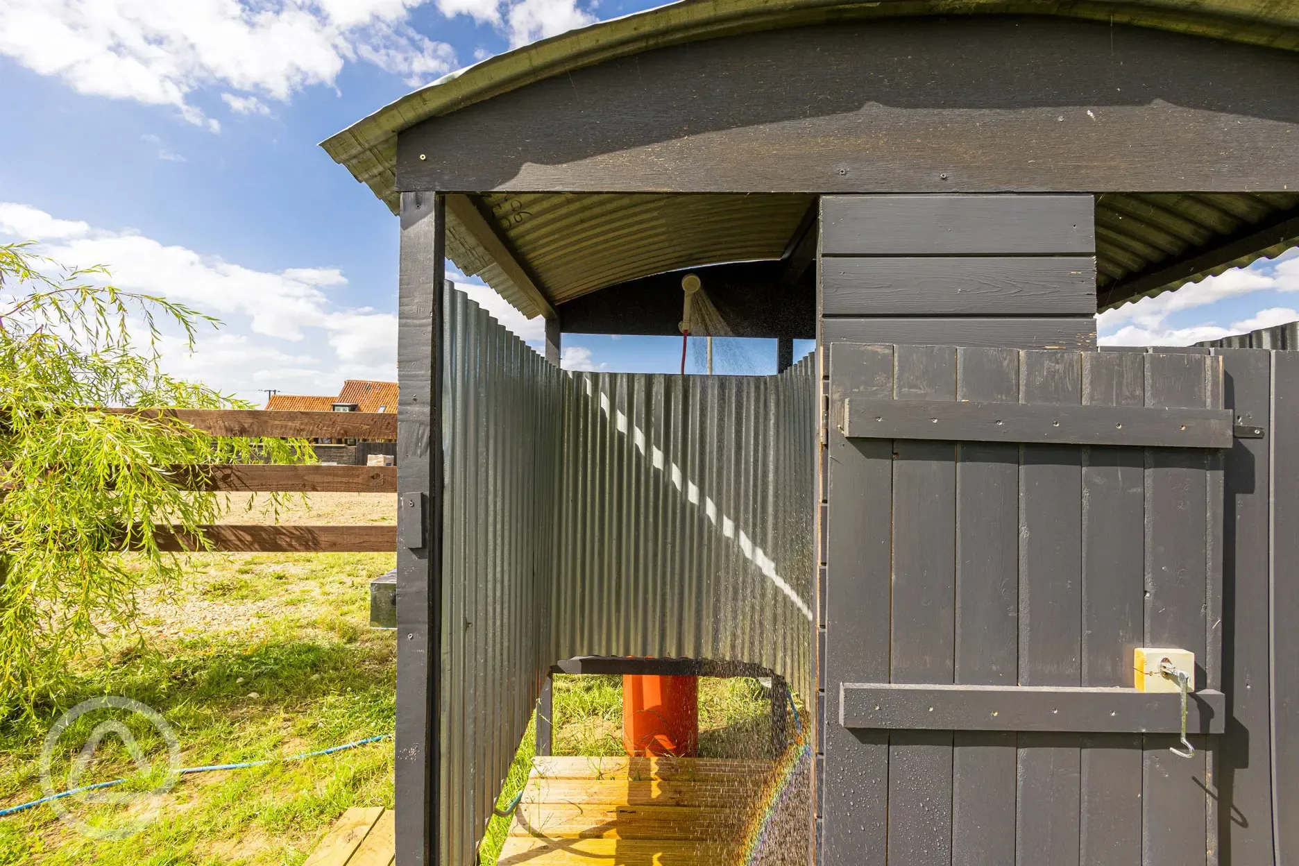 Our free outdoor shower are perfect for hot sunny days