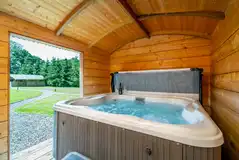 Badger ensuite glamping pod sheltered hot tub Badger ensuite glamping pod sheltered hot tub