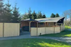 Safari tent and hot tub