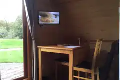 Pod dining table and TV