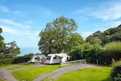 Caravans on electric gravel pitches