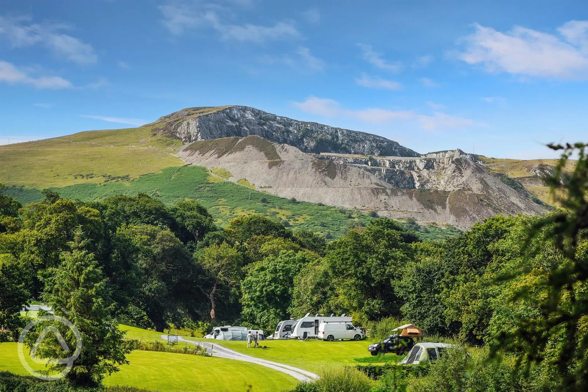 Touring pitches with mountain views