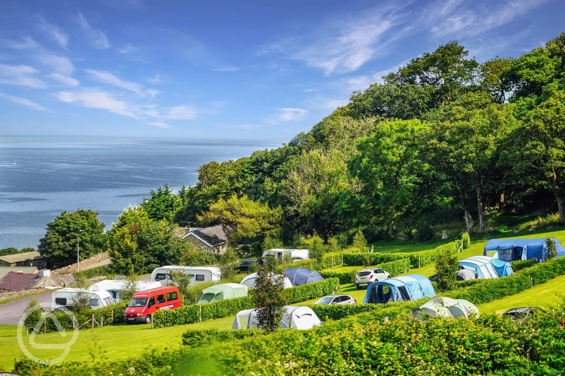 Terraces pitches with sea views