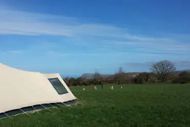 Camping only field overlooking Fishguard Bay, Pembrokeshire.