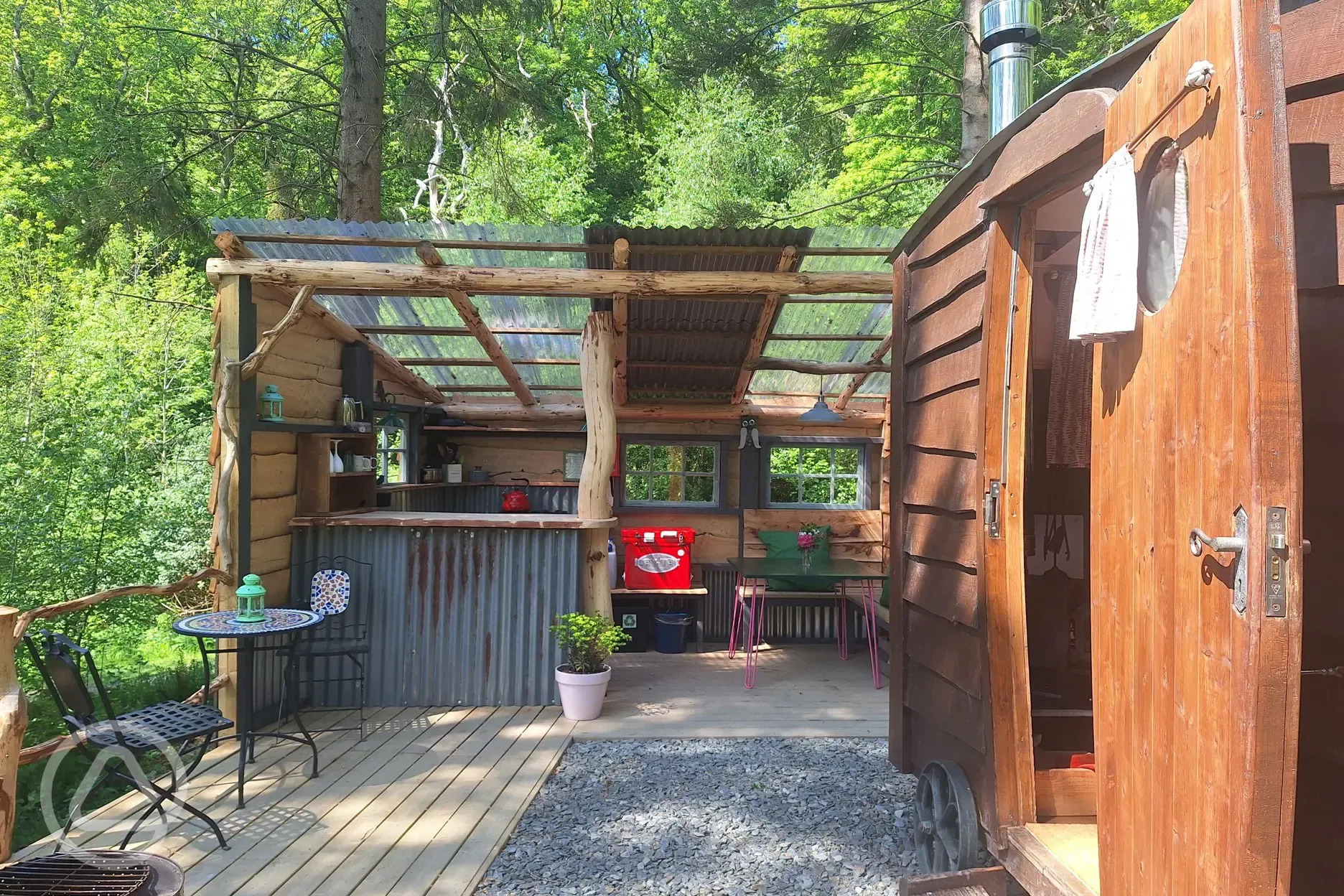 Woodland cabin exterior 