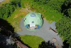 Overview of the 7m Glamping Dome - Derwen (dog friendly) Overview of the 7m Glamping Dome - Derwen (dog friendly)