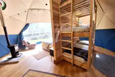 Glamping Dome - Derwen with two additional single bunk style beds Glamping Dome - Derwen with two additional single bunk style beds