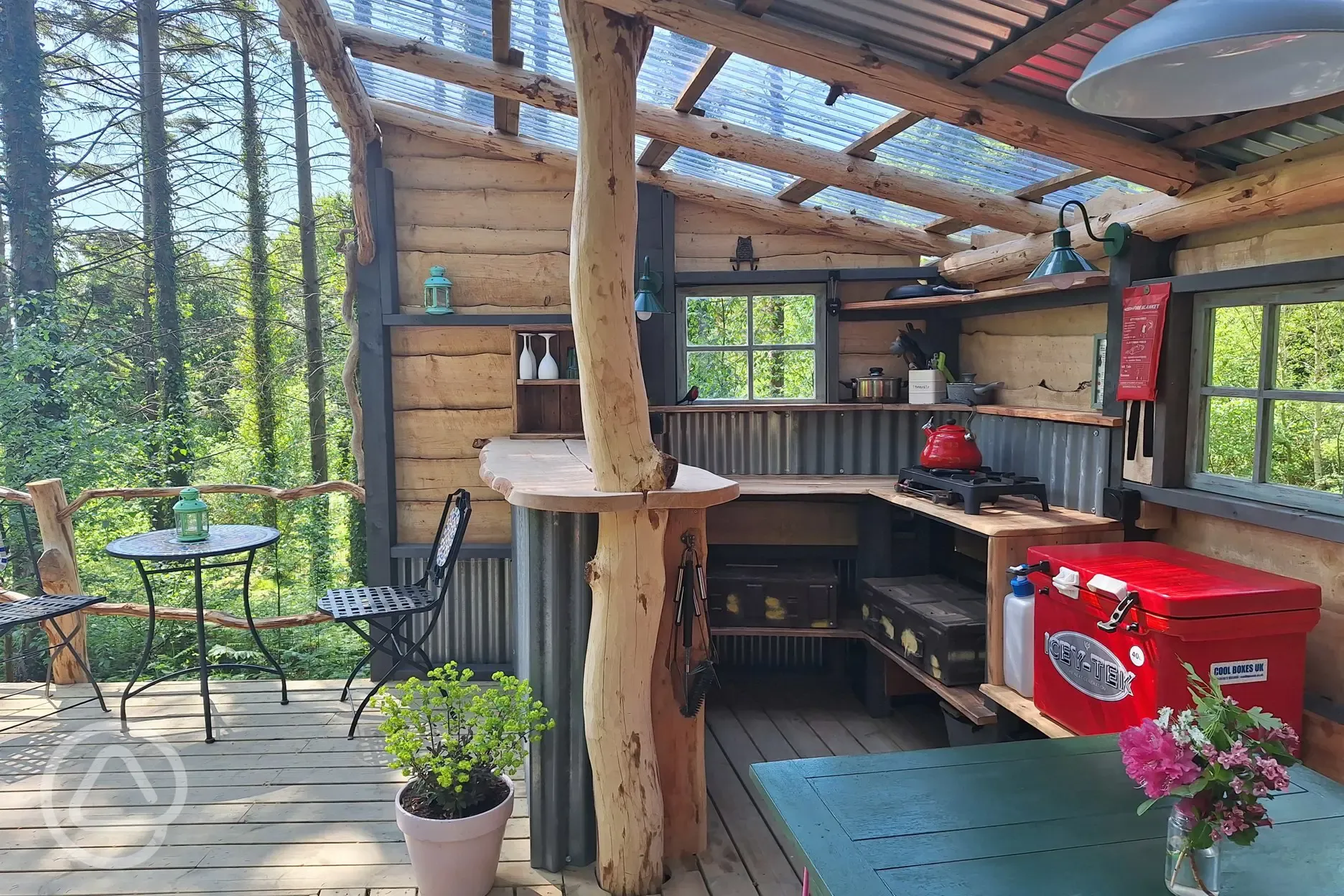 Woodland cabin exterior 