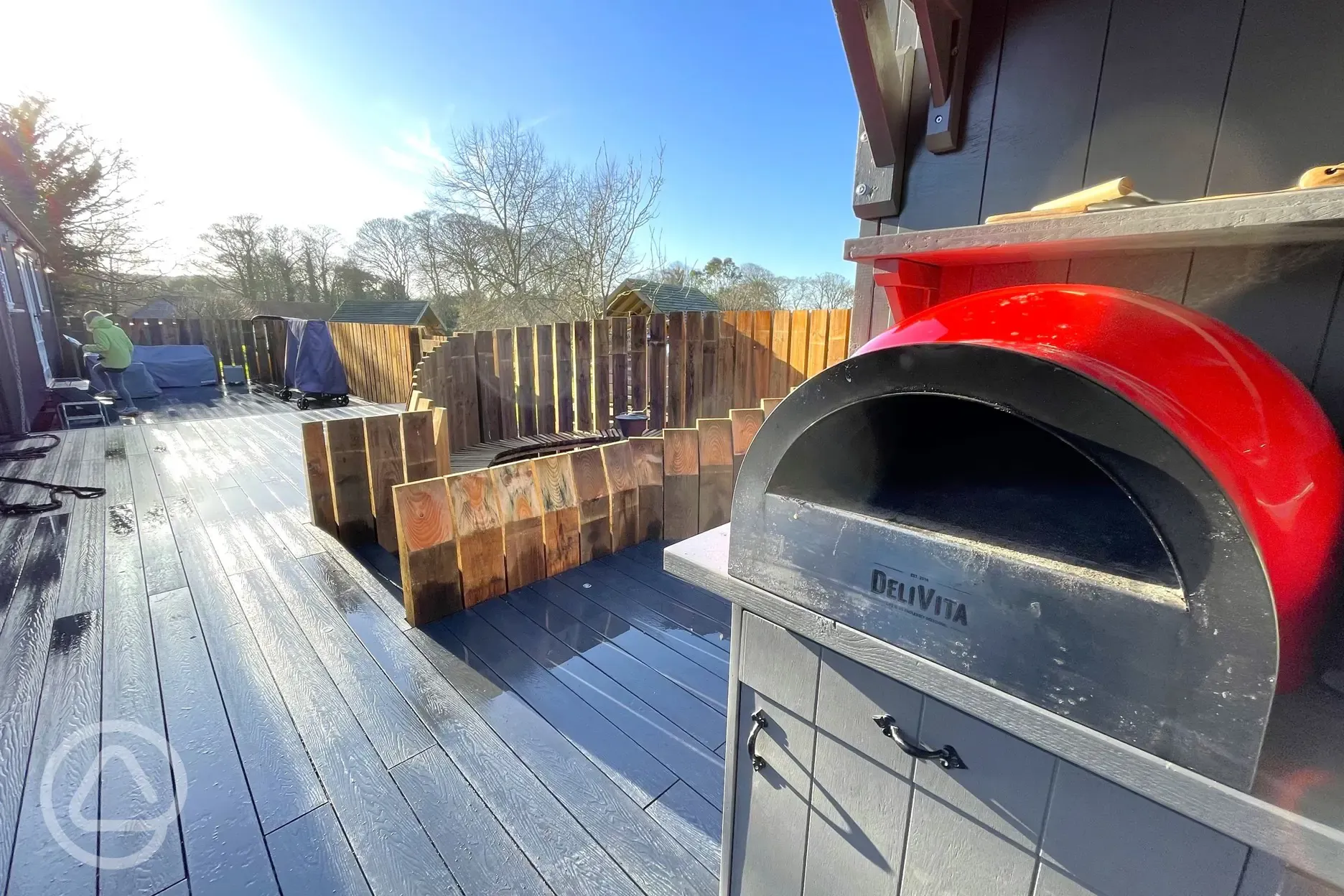 Shepherd's hut pizza oven