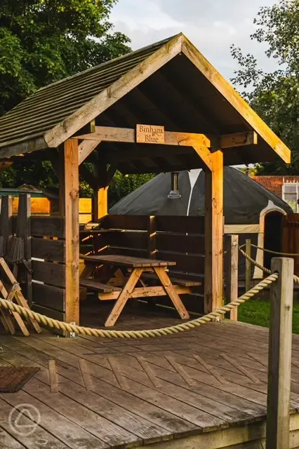 Yurt outdoor area