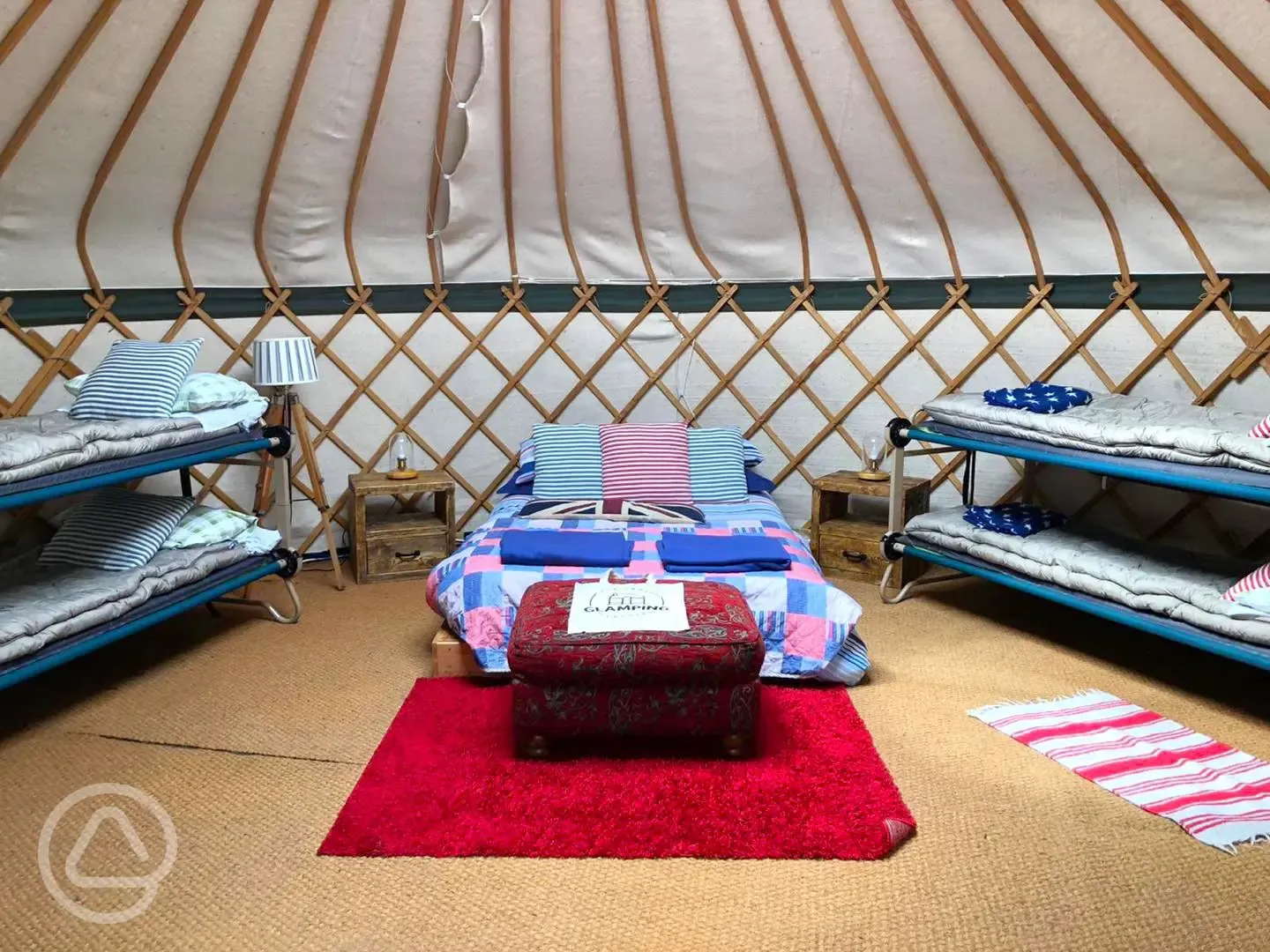 Yurt - six person interior