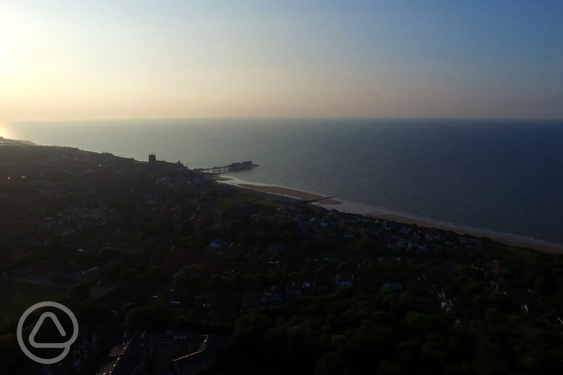 Cromer sunset by drone - the beach is 5 minutes walk away.
