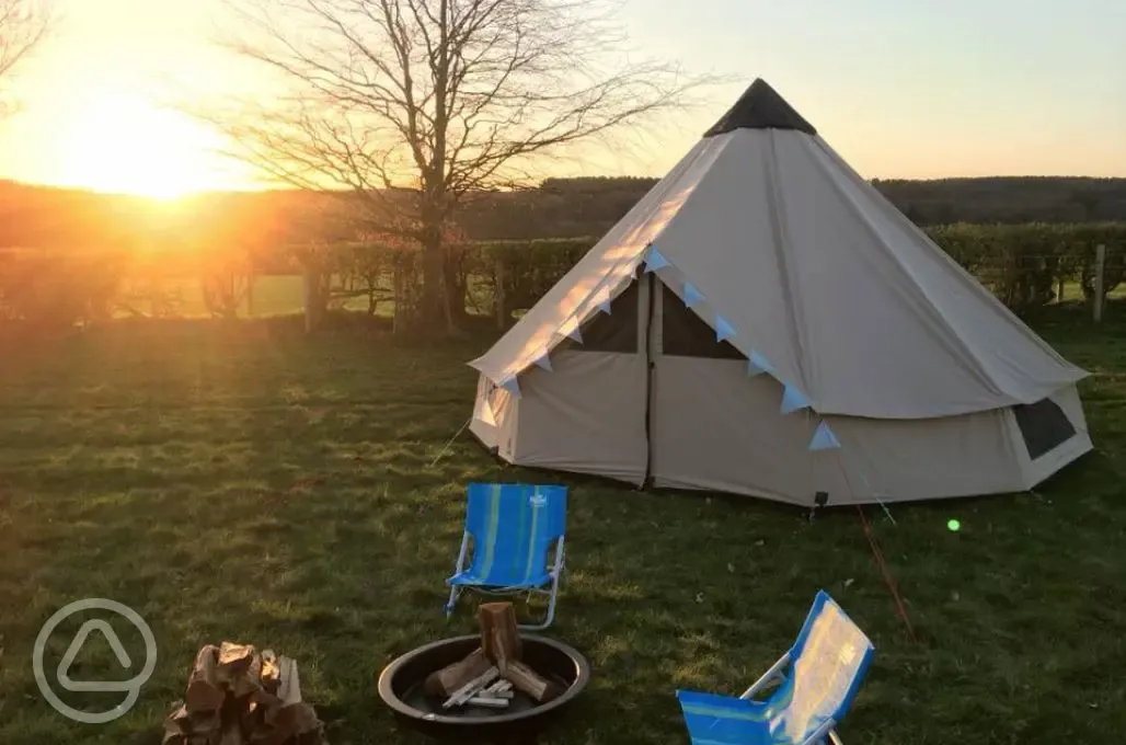 Bell Tent with fire pit