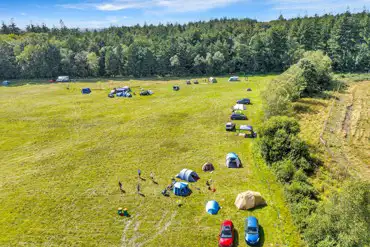 Aerial of the non electric grass pitches