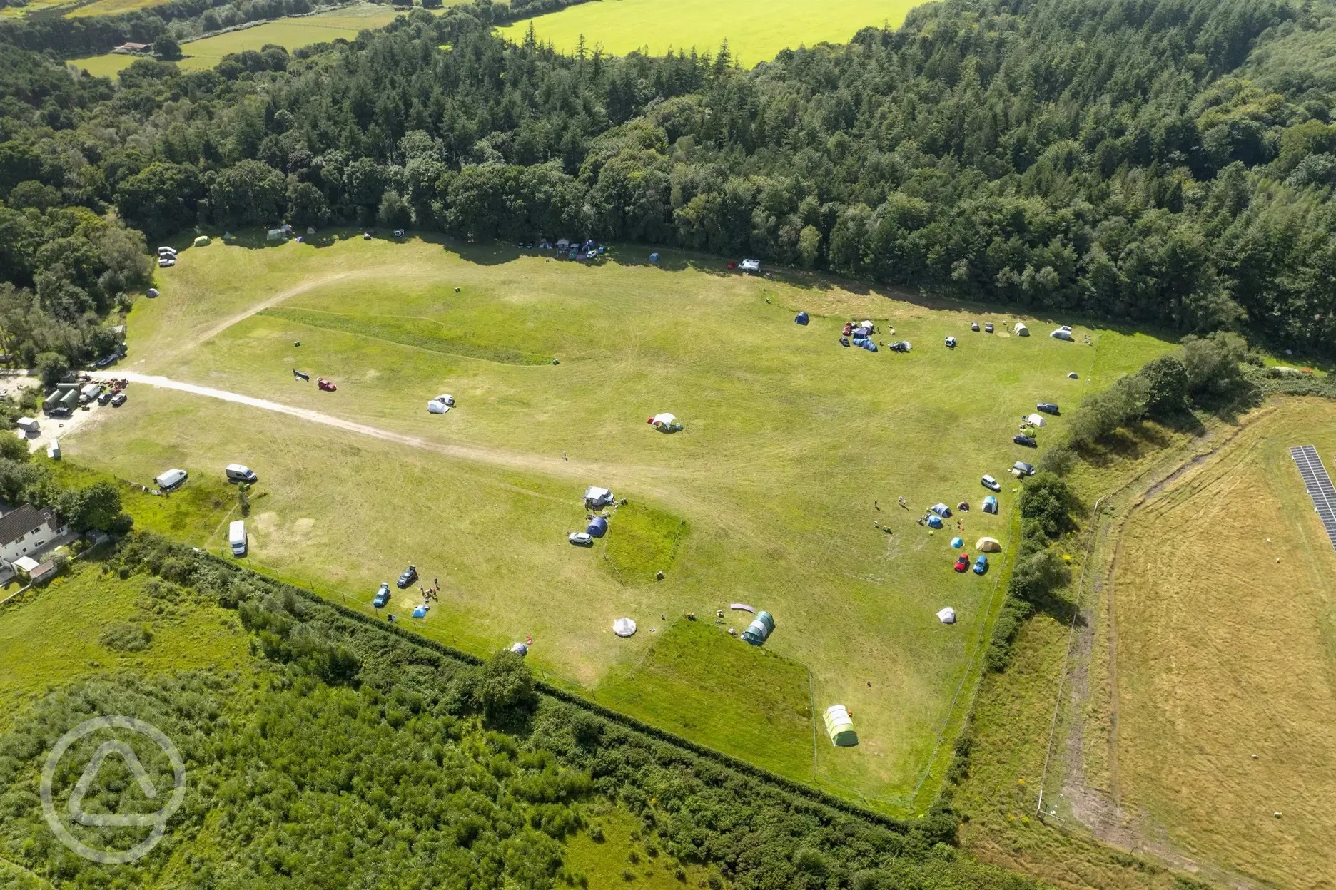 Aerial of the campsite