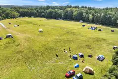 Aerial of the non electric grass pitches