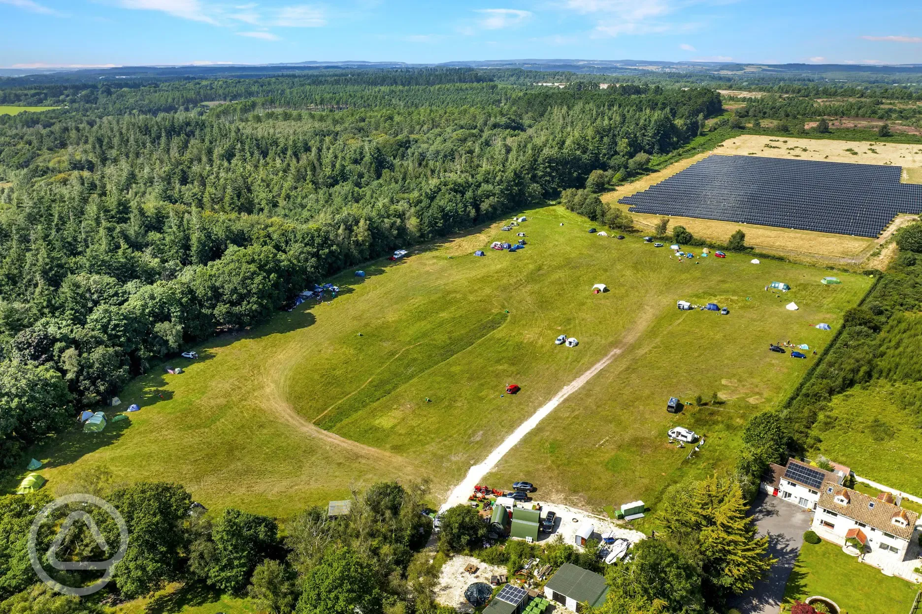 Aerial of the campsite