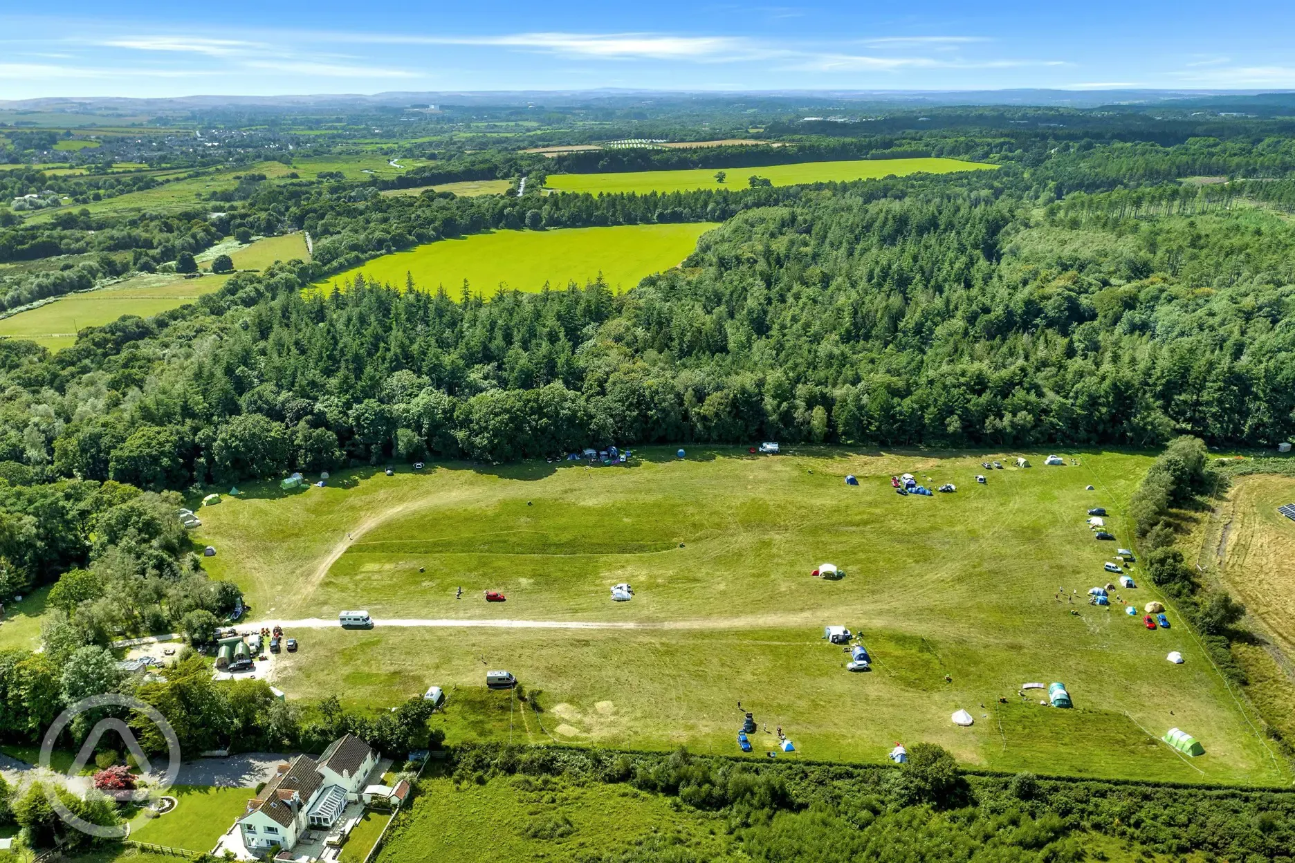 Aerial of the campsite